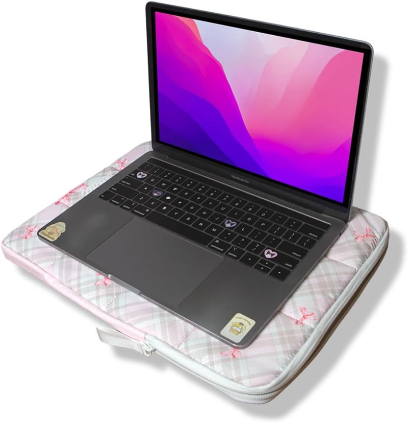 Sonix | Puffy Laptop Sleeve | 15-16 Inch, Quilted Pillow Puffer Laptop Carrying Case, Computer Sleeve | Clueless Pink - Image 2